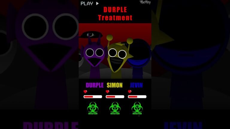 HP Bar Durple Simon Jevin in Different TREATMENT Mods! #sprunki #incredibox