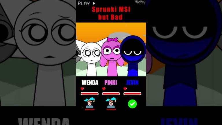 HP Bar Wenda Pinki Jevin in MSI Mods | Different Mods #sprunki #incredibox