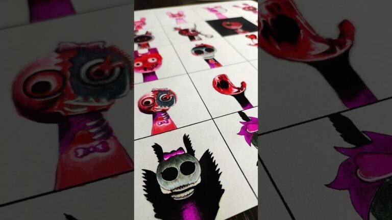 How I drew PINKI all phases Incredibox Sprunki #art #drawing #sprunki