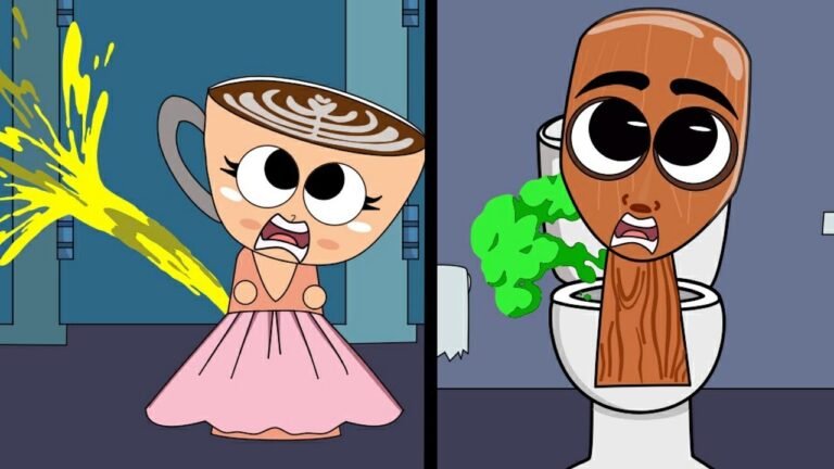 Tung Sahur & Ballerina Cappuchina have DIARRHEA! – Brairot Animals Sprunki Animation