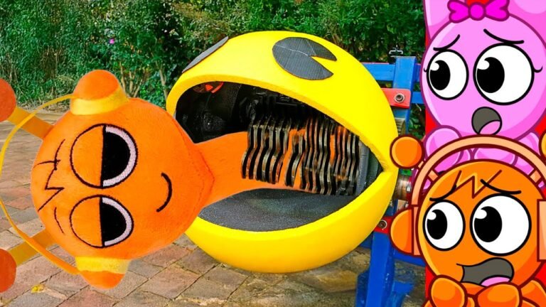 GIANT SPRUNKI vs PACMAN SHREDDER!!