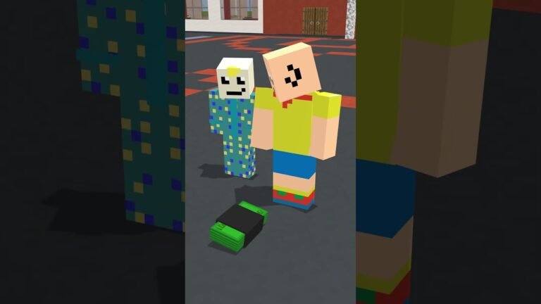 POCOYO Y DEFIENDE A NINA #shorts #minecraft #smilingcritters #sprunki #poppyplaytime4