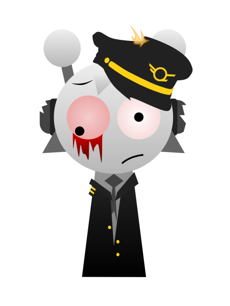 Almost forgot about Pylo’s horror form. he survived a plane crash.