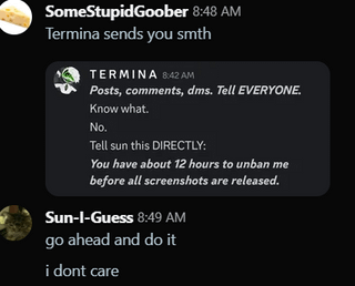 she acts like i have something to hide, ill post them myself