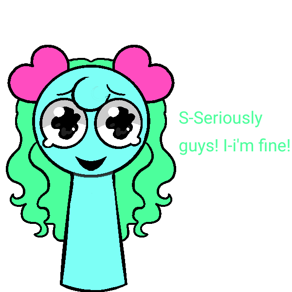 You see Lizzy trying not to cry and pretend everything is okay. How would you or your oc cheer her up?