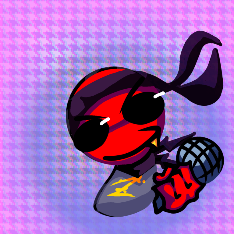 My creator oc with new things and a microfone because why not? :D