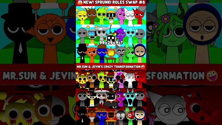 Incredibox Sprunki ROLES SWAP #8 But GREAT Version! MR.SUN & JEVIN’S CRAZY TRANSFORMATION🤪vs Horror