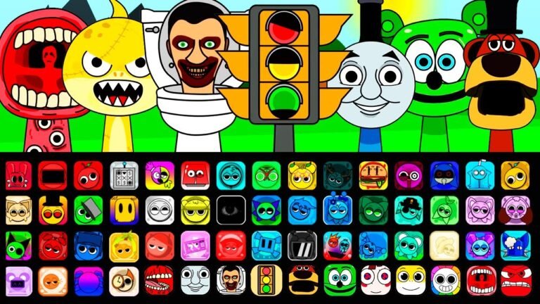 Incredibox Sprunki Mega OC Siren Head, Thomas The Tank Engine, Redgie, Sloane, Freddy Fazbear