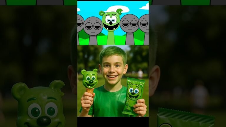 Incredibox Sprunki GUMMY BEAR OC Icecream, Boy Eating in Real Life #shorts