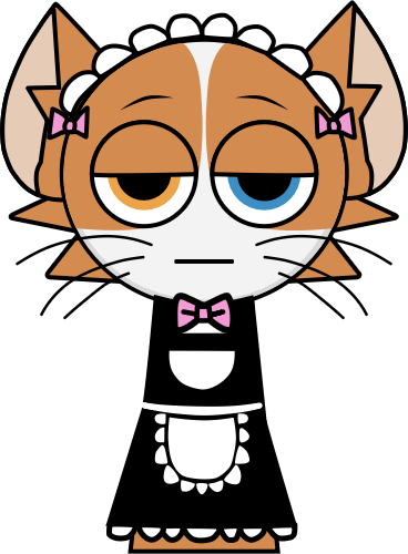 Kat in a maid outfit