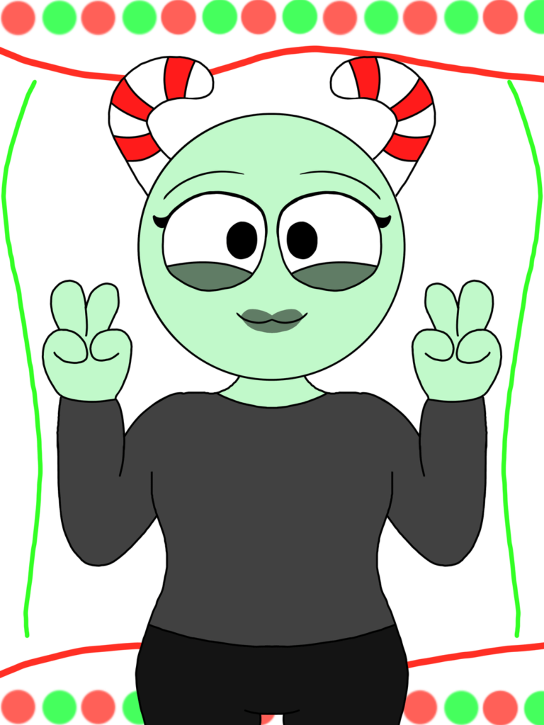 made some art of u/Actual_Banned37’s Pepper cause I’m bored out of my life (image on the right is the og)