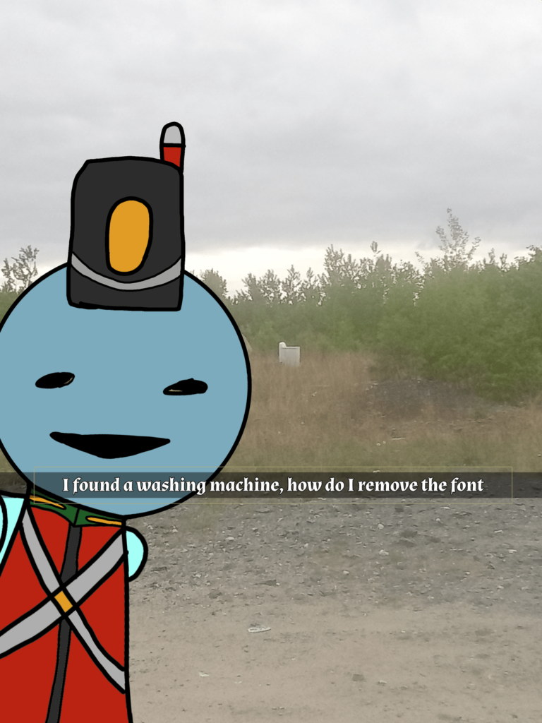 Lenny found a washing machine in the middle of nowhere