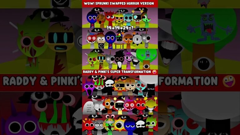 Wow! 😱 NEW SPRUNKI SWAPPED HORROR | RADDY & PINKI’S SUPER TRANSFORMATION 🤪 Sprunki VS HORROR 2 PHASE