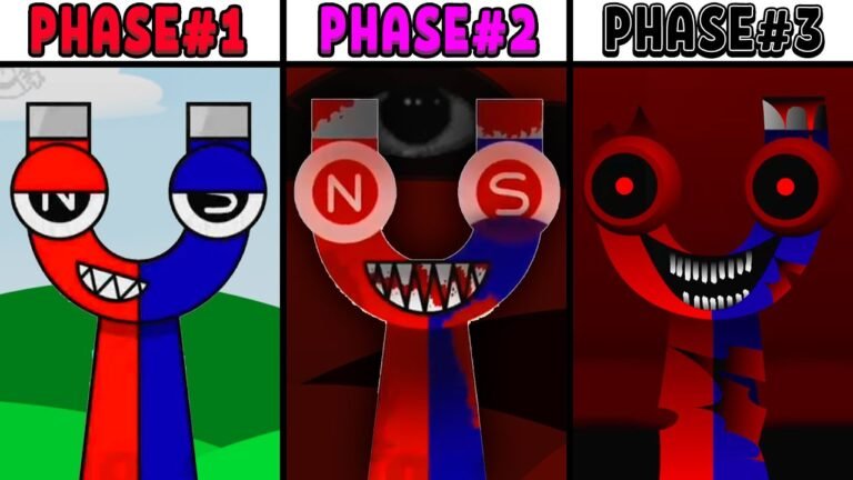 All Phases in New Incredibox Sprunki 4 of Magnetic: From Phase 1 to Phase 3