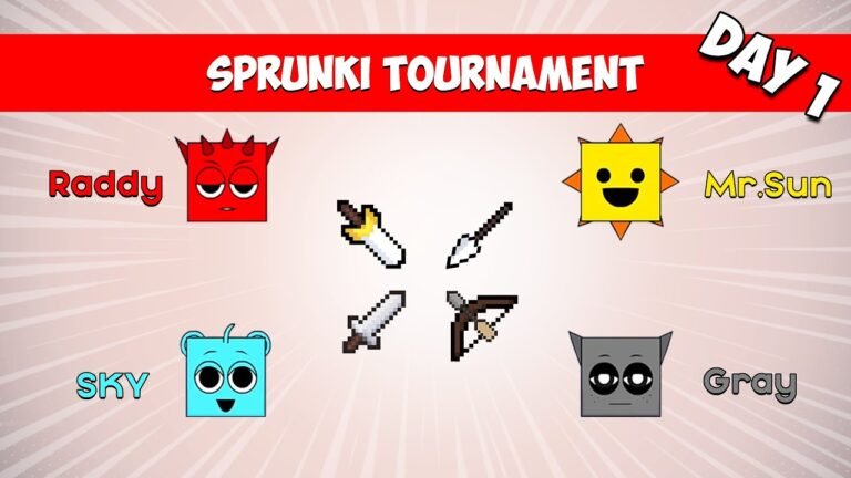 Sprunki Tournament: Raddy x Sky x Mr.Sun x Gray | SEASON 1 DAY 1