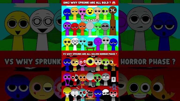 OMG! 😂😱WHY SPRUNKI ARE ALL BOLD ? *MIX NORMAL & HORROR VERSION* #incredibox #sprunkimod #sprunkisong