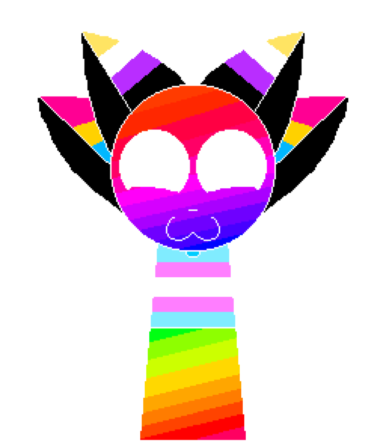 FIRST PIXEL ART OC I’VE MADE SO FAR! Name’s VORTEX. Give me ideas for her horror form if you want lol