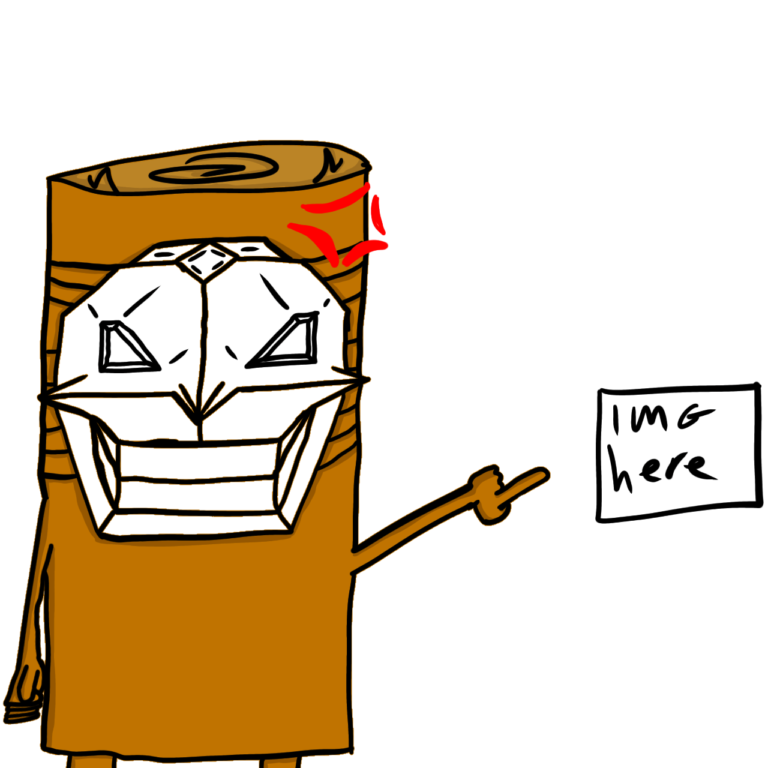 I will edit this image of Log to be him pointing to whatever image you comment