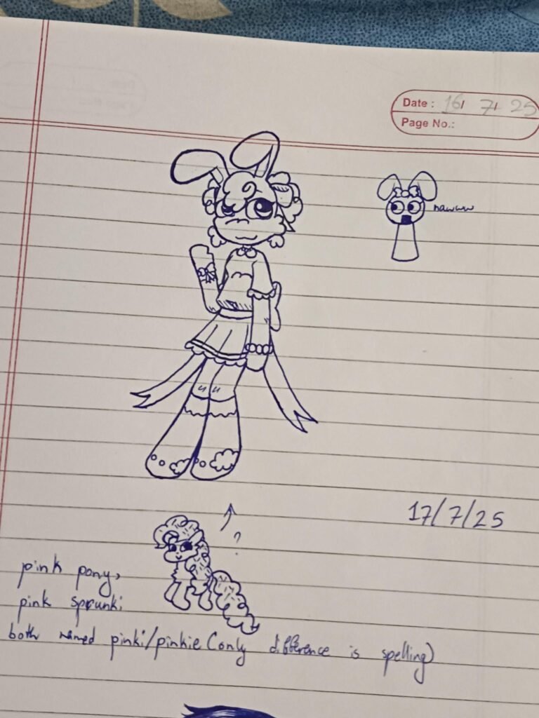 I drew Pinki, but HUMAN